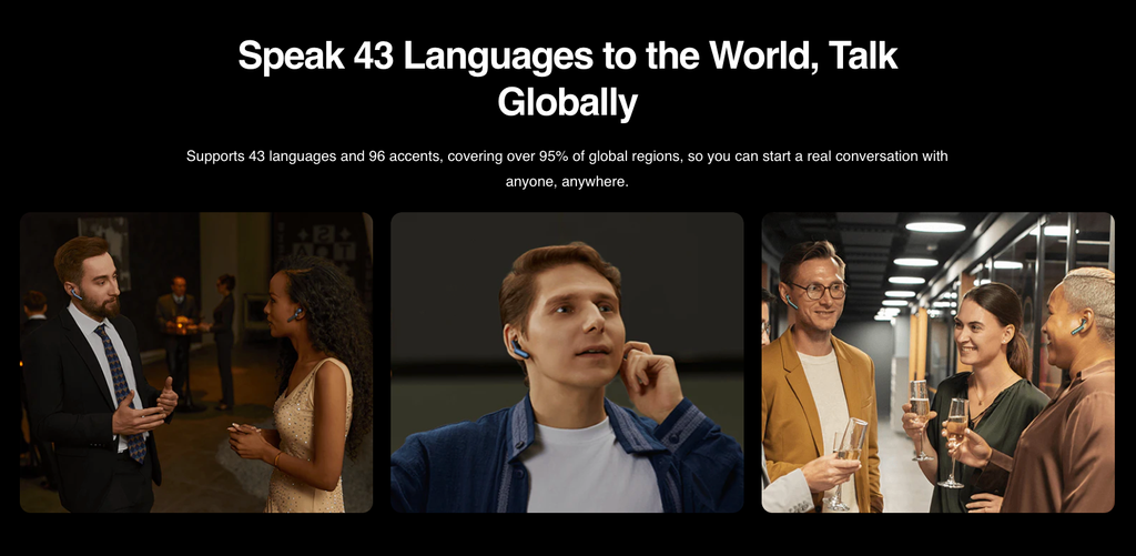W4 supports translation of 43 languages and 96 accents